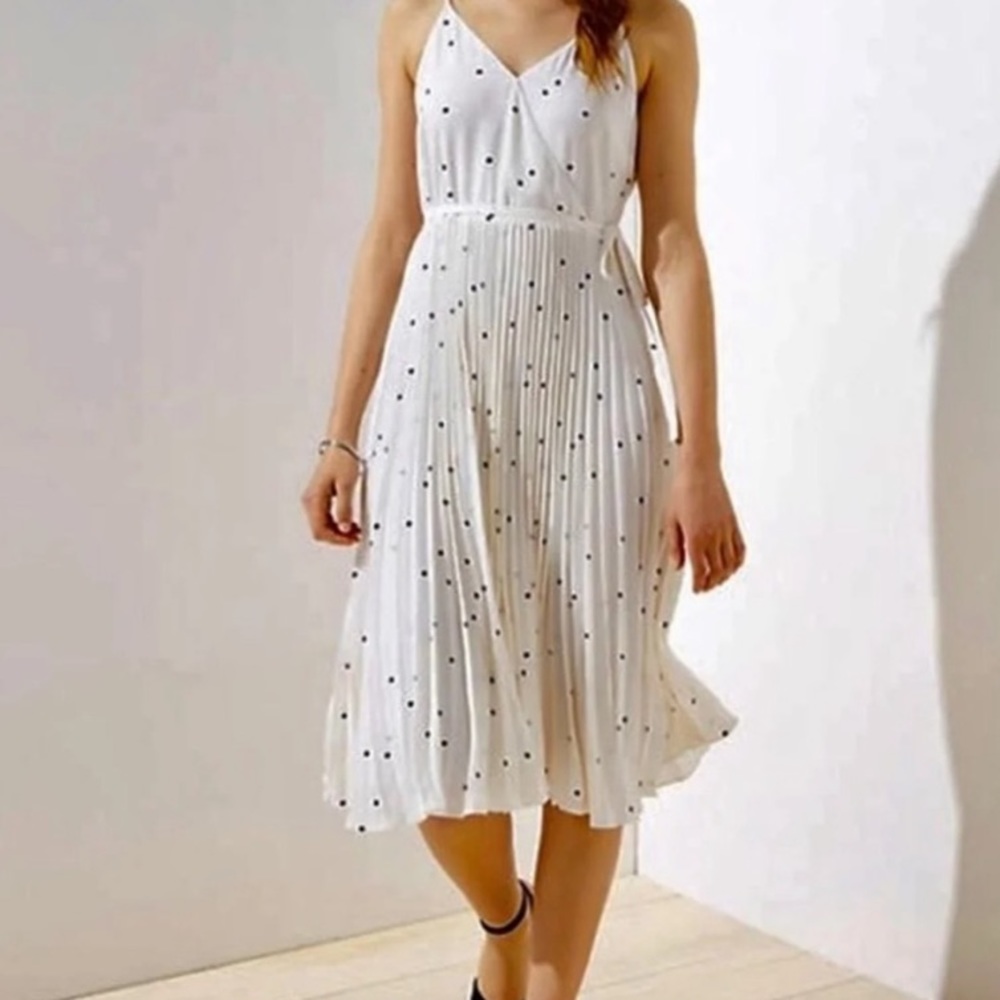 Anthropologie Pleated Dot Dress 0
